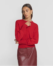 Viktoria & Woods Hart Merino Cardigan - Fire Red Hyde Boutique